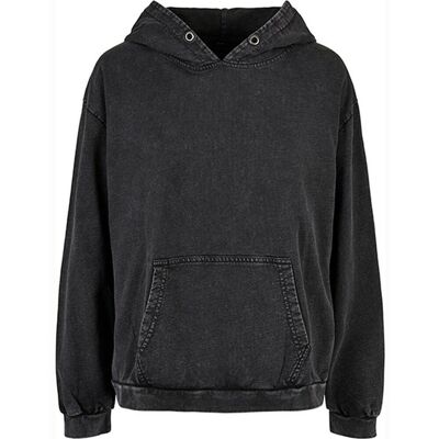 Build Your Brand By194, Dame Hættetrøje - Ladies´ Acid Washed Oversize Hoody - Black - Xs Build Your Brand By194, Dame Hættetrøje - Ladies´ Acid Washed Oversize Hoody - Black - Xs