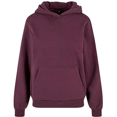 Build Your Brand By289 Dame Fluffy Hoody - Hættetrøje - Plum Purple - Xxl Build Your Brand By289 Dame Fluffy Hoody - Hættetrøje - Plum Purple - Xxl