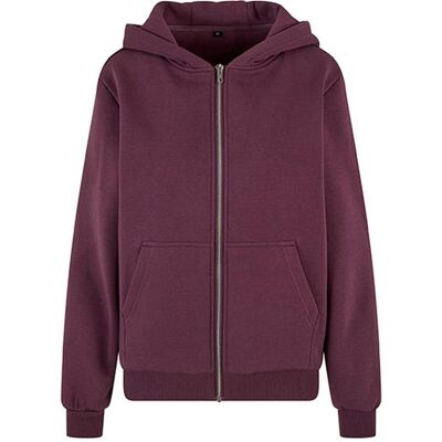 Build Your Brand By290 Dame Fluffy Zip Hoody - Hættetrøje - Plum Purple - Xxl Build Your Brand By290 Dame Fluffy Zip Hoody - Hættetrøje - Plum Purple - Xxl