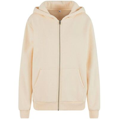 Build Your Brand By290 Dame Fluffy Zip Hoody - Hættetrøje - White Sand - 3xl Build Your Brand By290 Dame Fluffy Zip Hoody - Hættetrøje - White Sand - 3xl