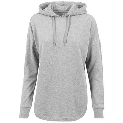 Build Your Brand By037, Dame Hættetrøje - Ladies´ Oversized Hoody - Grå - M Build Your Brand By037, Dame Hættetrøje - Ladies´ Oversized Hoody - Grå - M