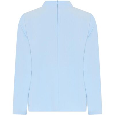Cc55 Avignon Dame Bluse Med Høj Hals - Light Blue - S Cc55 Avignon Dame Bluse Med Høj Hals - Light Blue - S