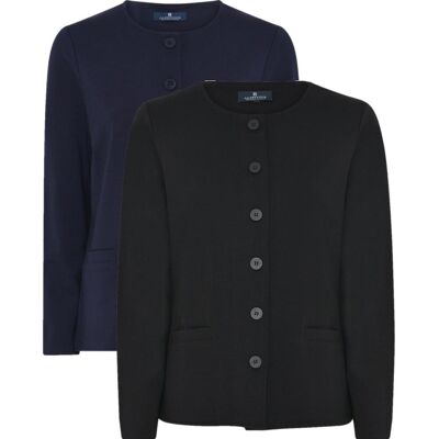 Cc55 51471 Rome Women´s Blazer Without Collar Dame Dark Navy Night 4xl Cc55 51471 Rome Women´s Blazer Without Collar Dame Dark Navy Night 4xl