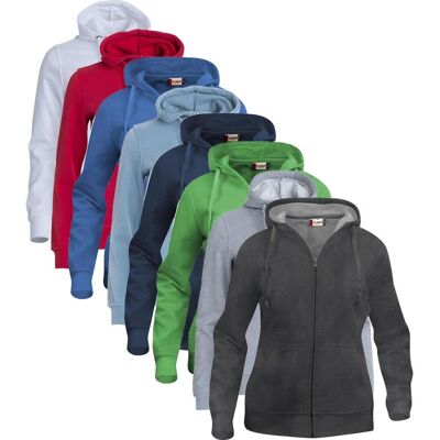 Clique 21035 Basic Hoody Full Zip Ladies / Hættetrøje Hvid S Clique 21035 Basic Hoody Full Zip Ladies / Hættetrøje Hvid S