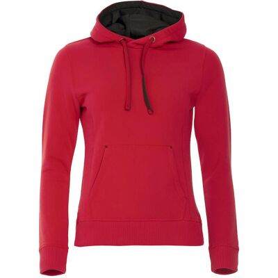Clique 21042 Classic Hoodie Ladies / Dame Hættetrøje - Rød - Xs Clique 21042 Classic Hoodie Ladies / Dame Hættetrøje - Rød - Xs