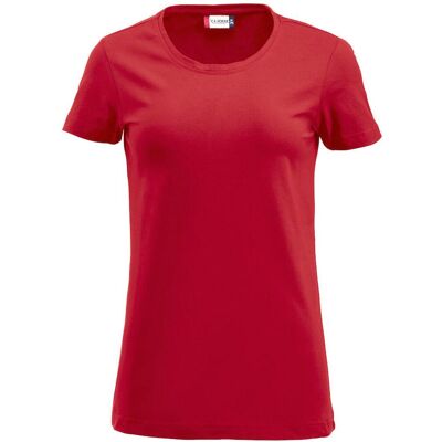 Clique 29317 Carolina S/s / Dame Stretch Top / T-Shirts I Single Jersey - Rød - L Clique 29317 Carolina S/s / Dame Stretch Top / T-Shirts I Single Jersey - Rød - L