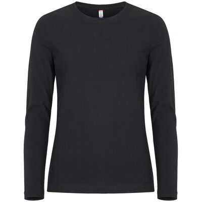 Clique Langærmet Premium Fashion Dame T-Shirt 29359 - Black - Xs Clique Langærmet Premium Fashion Dame T-Shirt 29359 - Black - Xs