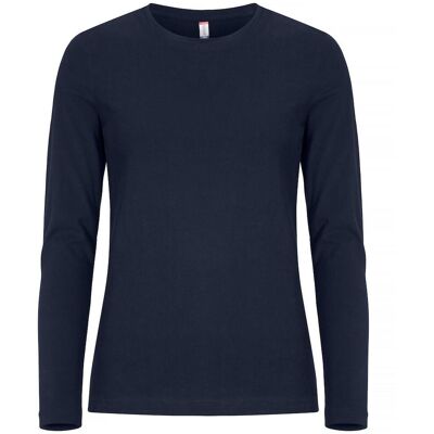 Clique Langærmet Premium Fashion Dame T-Shirt 29359 - Dark Navy - Xl Clique Langærmet Premium Fashion Dame T-Shirt 29359 - Dark Navy - Xl