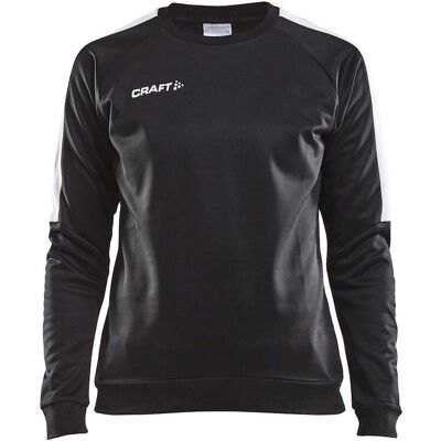 Craft Progress R-Neck Sweather Dame Sweatshirt 1906981 - Black-White - 2xl Craft Progress R-Neck Sweather Dame Sweatshirt 1906981 - Black-White - 2xl