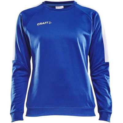 Craft Progress R-Neck Sweather Dame Sweatshirt 1906981 - Club Cobolt-White - M Craft Progress R-Neck Sweather Dame Sweatshirt 1906981 - Club Cobolt-White - M