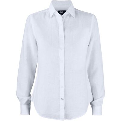 Cutter & Buck 352409 Summerland Linen Shirt Ladies - Dame Skjorte - White - Xs Cutter & Buck 352409 Summerland Linen Shirt Ladies - Dame Skjorte - White - Xs