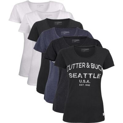 Cutter & Buck 353401 Pacific City Tee Ladies Bl.W.Print S Cutter & Buck 353401 Pacific City Tee Ladies Bl.W.Print S