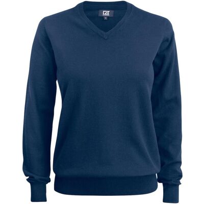 Cutter & Buck 355419 Oakville V-Neck Ladies - Dame Trøje - Pullover - Dark Navy - Xl Cutter & Buck 355419 Oakville V-Neck Ladies - Dame Trøje - Pullover - Dark Navy - Xl