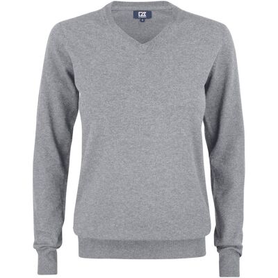 Cutter & Buck 355419 Oakville V-Neck Ladies - Dame Trøje - Pullover - Greymel - Xl Cutter & Buck 355419 Oakville V-Neck Ladies - Dame Trøje - Pullover - Greymel - Xl