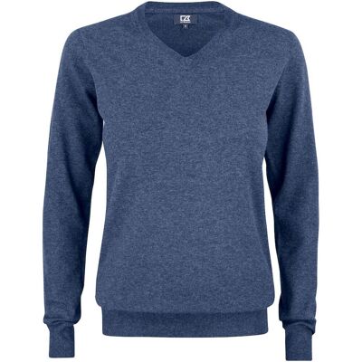 Cutter & Buck 355419 Oakville V-Neck Ladies - Dame Trøje - Pullover - Navymel - Xl Cutter & Buck 355419 Oakville V-Neck Ladies - Dame Trøje - Pullover - Navymel - Xl