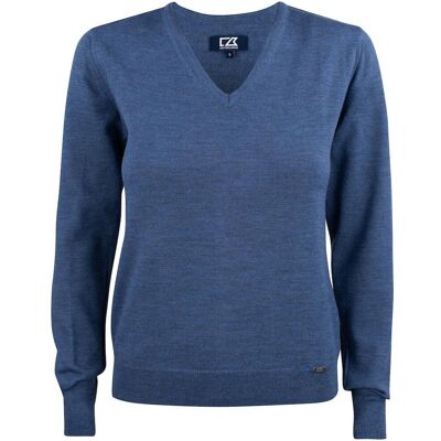 Cutter & Buck 355431 Everett V-Neck Ladies - Dame Pullover - Denim Melange - Xl Cutter & Buck 355431 Everett V-Neck Ladies - Dame Pullover - Denim Melange - Xl