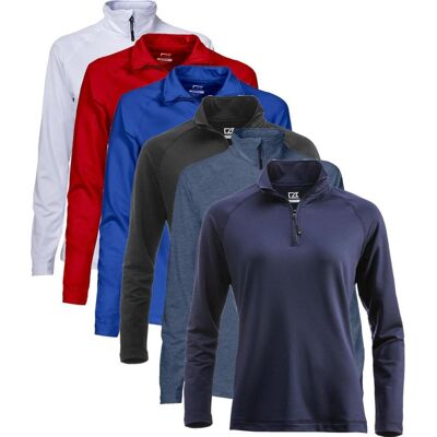 Cutter & Buck 358401 Coos Bay Half Zip Ladies Slate Blue Melange Xs Cutter & Buck 358401 Coos Bay Half Zip Ladies Slate Blue Melange Xs