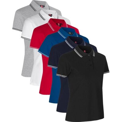 ID 0523 Kontrast Poloshirt til Kvinder - Hvid ID 0523 Kontrast Poloshirt til Kvinder - Hvid