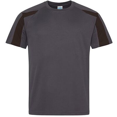 Just Cool Jc003, T-Shirts Contrast Cool T - Trækul (Fast)/kulsort - S Just Cool Jc003, T-Shirts Contrast Cool T - Trækul (Fast)/kulsort - S