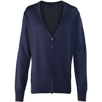 Premier Workwear Pw697, Cardigans Women´s Button Through Knitted Cardigan - Navy - L (14) Premier Workwear Pw697, Cardigans Women´s Button Through Knitted Cardigan - Navy - L (14)