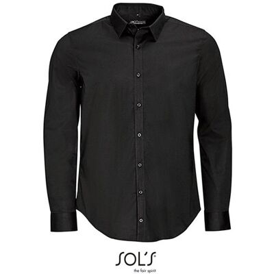 Sol´s L01426, Skjorter Men´s Long Sleeve Stretch Shirt Blake - Sort - 3xl Sol´s L01426, Skjorter Men´s Long Sleeve Stretch Shirt Blake - Sort - 3xl
