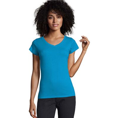 SOLS L156 V-hals Slim bomuld T-shirt - T-shirt SOLS L156 V-hals Slim bomuld T-shirt - T-shirt
