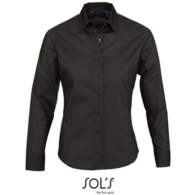 Sol´s L634, Skjorter Women´s Long Sleeved Stretch Shirt Eden - Sort - 3xl Sol´s L634, Skjorter Women´s Long Sleeved Stretch Shirt Eden - Sort - 3xl
