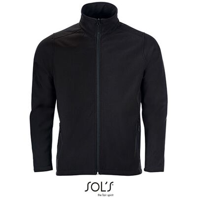 Sol´s L837, Jakker Men´s Softshell Zip Jacket Race - Sort - 3xl Sol´s L837, Jakker Men´s Softshell Zip Jacket Race - Sort - 3xl