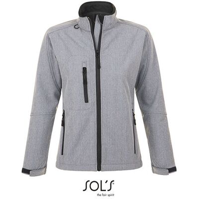 Sol´s L863, Jakker Women´s Softshell Jacket Roxy - Grå Melange - M Sol´s L863, Jakker Women´s Softshell Jacket Roxy - Grå Melange - M
