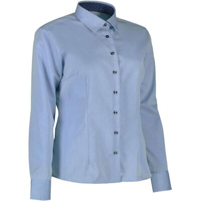Seven Seas S372 Skjorte I Fine Twill Contrast Modern Dame - Lys Blå - M Seven Seas S372 Skjorte I Fine Twill Contrast Modern Dame - Lys Blå - M