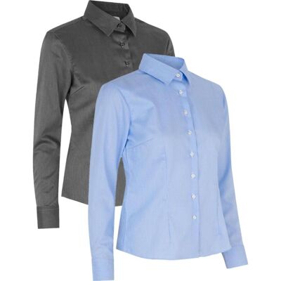 Seven Seas Ss730 Fine Twill California Modern Dame-Mørk Grå-3xl Seven Seas Ss730 Fine Twill California Modern Dame-Mørk Grå-3xl