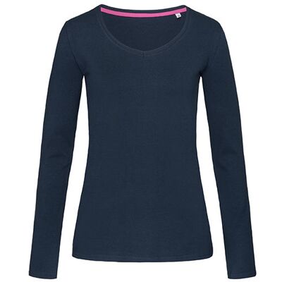 Stedman S9720, Dame Langærmet Stretch T-Shirts - Marina Blå - Xl Stedman S9720, Dame Langærmet Stretch T-Shirts - Marina Blå - Xl