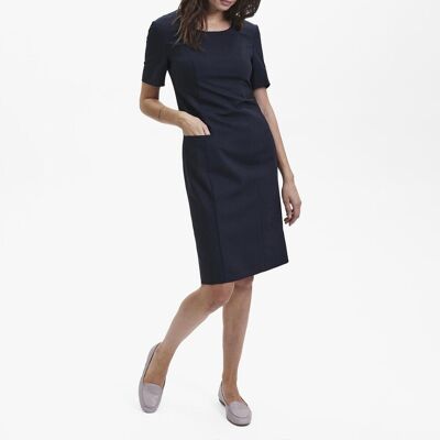 Sunwill 695-2722 Traveller Kjole I Regular Fit Kvinde - Dark Navy - 34 Sunwill 695-2722 Traveller Kjole I Regular Fit Kvinde - Dark Navy - 34