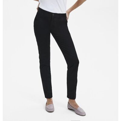 Sunwill 91649-4451 Dame Chinos I Modern Fit Kvinde / Bukser Black 46/84 Sunwill 91649-4451 Dame Chinos I Modern Fit Kvinde / Bukser Black 46/84
