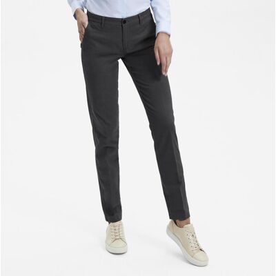 Sunwill 91649-4451 Dame Chinos I Modern Fit Kvinde / Bukser - Charcoal - 40/80 Sunwill 91649-4451 Dame Chinos I Modern Fit Kvinde / Bukser - Charcoal - 40/80