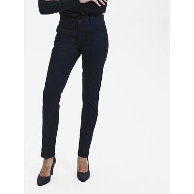 Sunwill 91649-4451 Dame Chinos I Modern Fit Kvinde / Bukser - Dark Navy - 40/80 Sunwill 91649-4451 Dame Chinos I Modern Fit Kvinde / Bukser - Dark Navy - 40/80