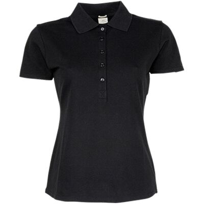 Tee Jays 145 Poloshirts Luxury Stretch Polo Til Kvinder - Black - L Tee Jays 145 Poloshirts Luxury Stretch Polo Til Kvinder - Black - L
