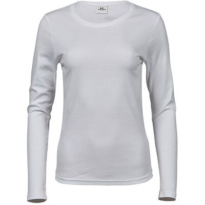 Jays 590 Dame Langærmet T-Shirts, Long Sleeve Interlock Tee - Hvid - S Jays 590 Dame Langærmet T-Shirts, Long Sleeve Interlock Tee - Hvid - S