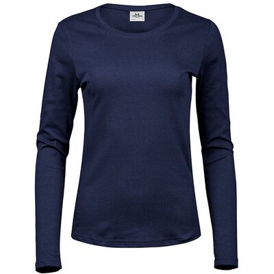Jays 590 Dame Langærmet T-Shirts, Long Sleeve Interlock Tee - Navy - M Jays 590 Dame Langærmet T-Shirts, Long Sleeve Interlock Tee - Navy - M