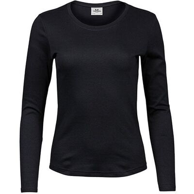 Jays 590 Dame Langærmet T-Shirts, Long Sleeve Interlock Tee - Sort - 3xl Jays 590 Dame Langærmet T-Shirts, Long Sleeve Interlock Tee - Sort - 3xl
