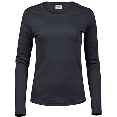 Jays 590 Dame Langærmet T-Shirts, Long Sleeve Interlock Tee - Mørkegrå (Ensfarvet) - 3xl Jays 590 Dame Langærmet T-Shirts, Long Sleeve Interlock Tee - Mørkegrå (Ensfarvet) - 3xl