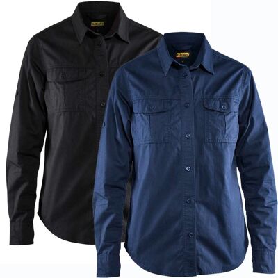 Blåklåder Blåkläder 3208 Dame Twill Skjorte / Dame Twill Skjorte - 3xl - Sort Blåklåder Blåkläder 3208 Dame Twill Skjorte / Dame Twill Skjorte - 3xl - Sort