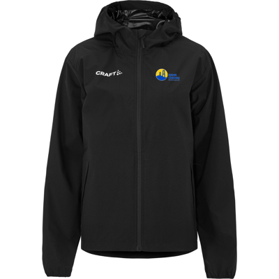 Craft Dame Let, Vind- Og Vandafvisende Jakke - Squad Go Weather Jacket W I Sort ( Incl. Lille Kthk Logo På V/bryst )-Sort-Xs Craft Dame Let, Vind- Og Vandafvisende Jakke - Squad Go Weather Jacket W I Sort ( Incl. Lille Kthk Logo På V/bryst )-Sort-Xs
