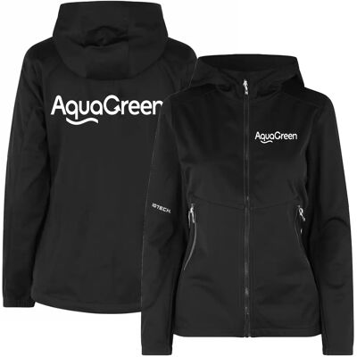 ID Identity Id Dame Softshell Jakke I Sort ( Incl. Lille Hvid Aquagreen Logo På V/bryst Og Stort Hvid Logo På Ryg )-Sort-2xs ID Identity Id Dame Softshell Jakke I Sort ( Incl. Lille Hvid Aquagreen Logo På V/bryst Og Stort Hvid Logo På Ryg )-Sort-2xs
