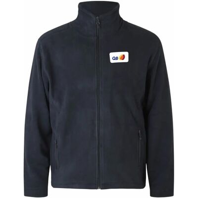 Q8 Fleece Cardigan Mikrofleece / Fleecejakke I Navy Incl. Q8 Logo På V/bryst-Navy-3xl Q8 Fleece Cardigan Mikrofleece / Fleecejakke I Navy Incl. Q8 Logo På V/bryst-Navy-3xl