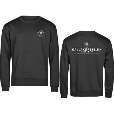 Tee Gallakørsel Sweatshirt I Sort (Incl. Lille Logo På V/bryst Og Stort Logo På Ryg )-Sort-L Tee Gallakørsel Sweatshirt I Sort (Incl. Lille Logo På V/bryst Og Stort Logo På Ryg )-Sort-L