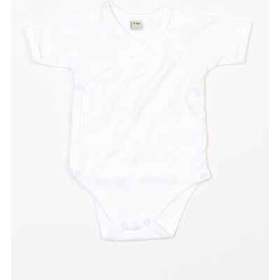 Babybugz Bz05t, Bodystocking Baby Kimono Bodysuit - Hvid - 0-3 Måneder Babybugz Bz05t, Bodystocking Baby Kimono Bodysuit - Hvid - 0-3 Måneder