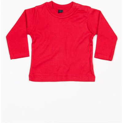Babybugz Bz11, T-Shirts Baby Long Sleeve T / Langærmet Baby T-Shirts - Rød - 18-24 Måneder Babybugz Bz11, T-Shirts Baby Long Sleeve T / Langærmet Baby T-Shirts - Rød - 18-24 Måneder