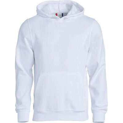 Clique 21021 Basic Hoodie Junior / Børne Hættetrøje - Hvid - 110/120 Clique 21021 Basic Hoodie Junior / Børne Hættetrøje - Hvid - 110/120