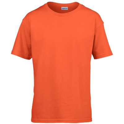 Gildan G64000k, T-Shirts Softstyle® Youth T-Shirt - Orange - S (110/116) Gildan G64000k, T-Shirts Softstyle® Youth T-Shirt - Orange - S (110/116)